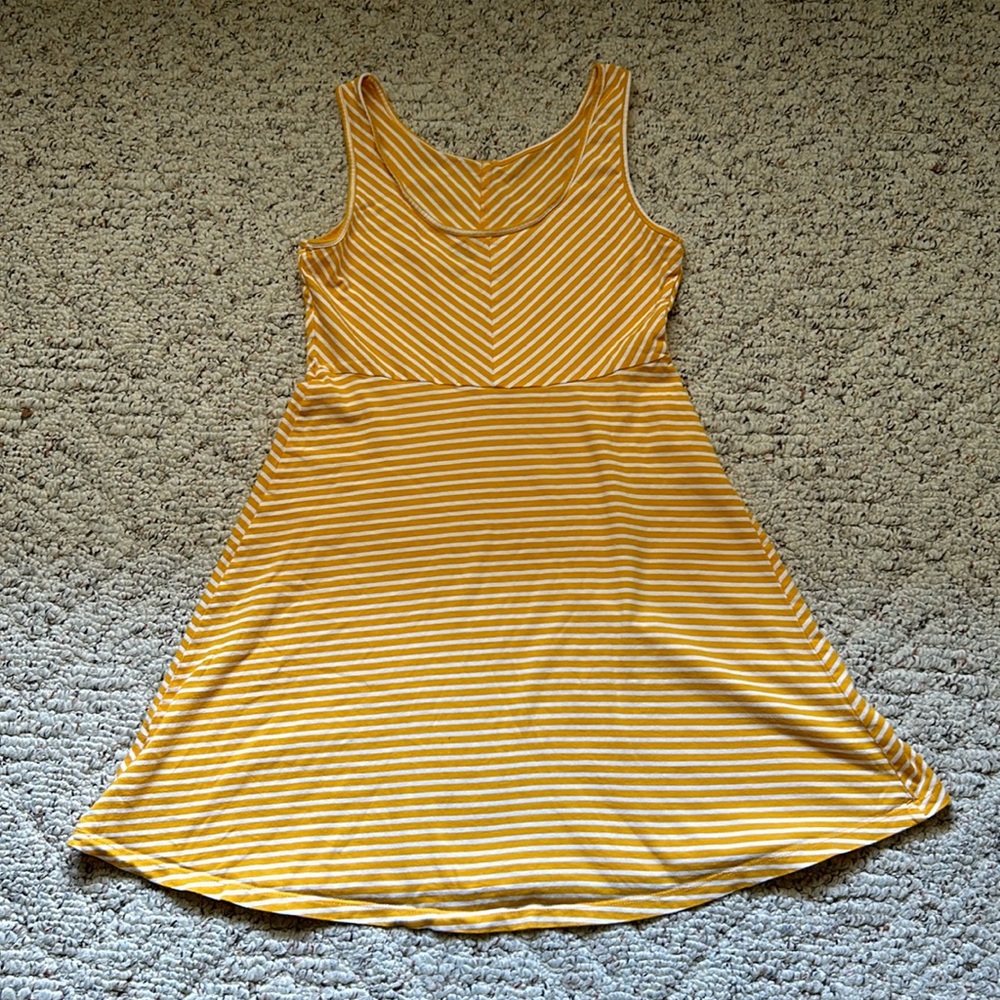 Old Navy yellow striped tank dress